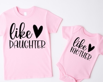 Like Mother Like Daughter Matching Outfit: Mommy and Me T-Shirt Set