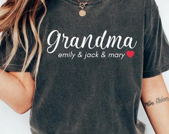 Personalized Grandma Shirt, Grandkids Names, Mother's Day Gift