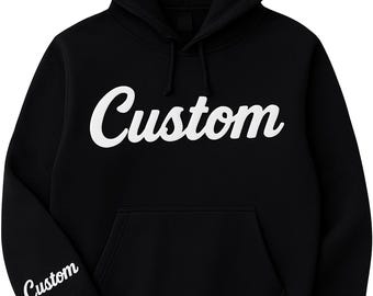 Custom 3D Puff Print Hoodie, Personalized Text Sweatshirt