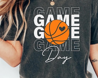 Camiseta de baloncesto Comfort Colors para el día del partido: estilo vintage