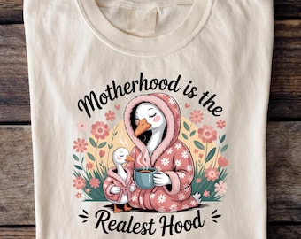 Camiseta divertida de mamá ganso: La maternidad es la realidad - Colores cómodos