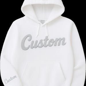 Custom 3D Puff Print Hoodie, Personalized Text Sweatshirt image 10