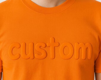 Custom 3D Puff Print T-Shirt, School Spirit Tee