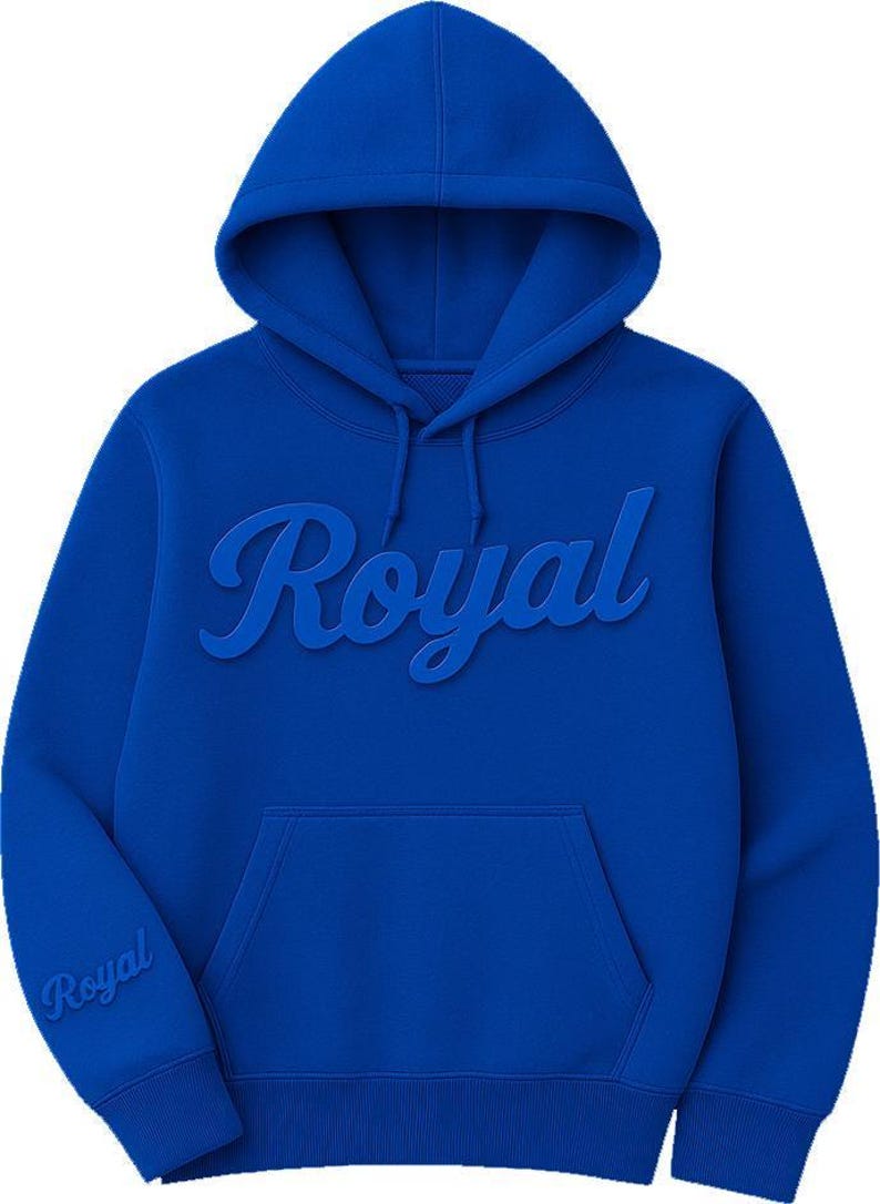 Custom 3D Puff Print Hoodie, Personalized Text Sweatshirt image 8