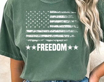 Camisa de la libertad de Charlie Kirk, Comfort Colors®: Camiseta patriótica