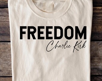 Camisa Comfort Colors Freedom - Tributo a Charlie Kirk
