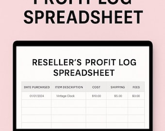 Spreadsheet winstcalculator reseller, verkooptracker (digitale download)
