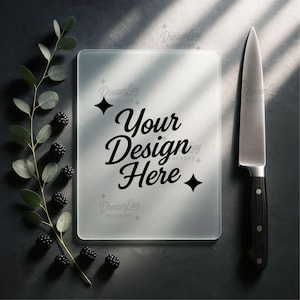 Glass Cutting Board Mockup – 7.75x11” Canva & PSD Template