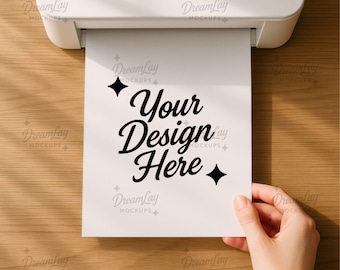 A4 Printer Paper Mockup – US Letter 8.5x11" PSD & JPG Template