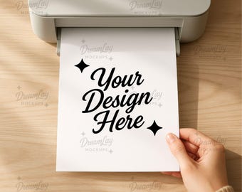 A4 Printer Paper Mockup – Vertical Page PSD with Smart Object , 8,5x11 inches