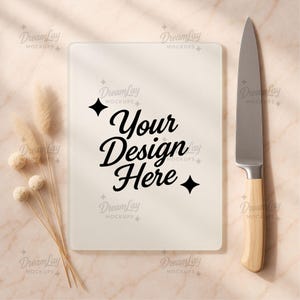 Glass Cutting Board Mockup – 7.75x11 Canva Template, PSD & JPG