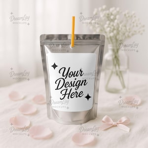 Capri Sun Mockup – Juice Pouch Label PSD Template for Party Favors