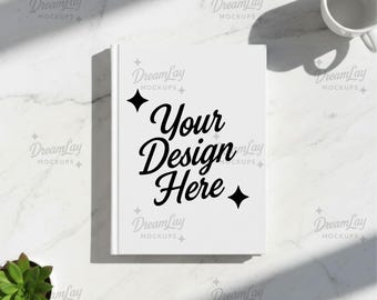 Hardcover-Notizbuch Mockup - 8,5x11 PSD & JPG Journalvorlage