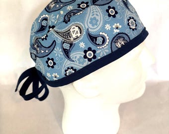 UNC Tarheels Paisley print Scrub Cap