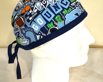UNC Tarheels Doodle print Scrub Cap