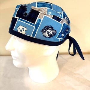 UNC Tarheels Argyle print Scrub Cap image 1