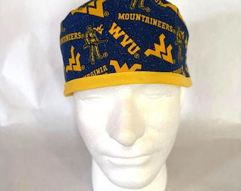West Virginia University (WVU) Mountaineers Scrub Cap