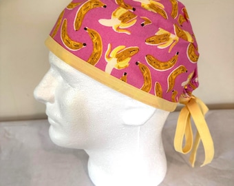 Banana print Scrub Cap