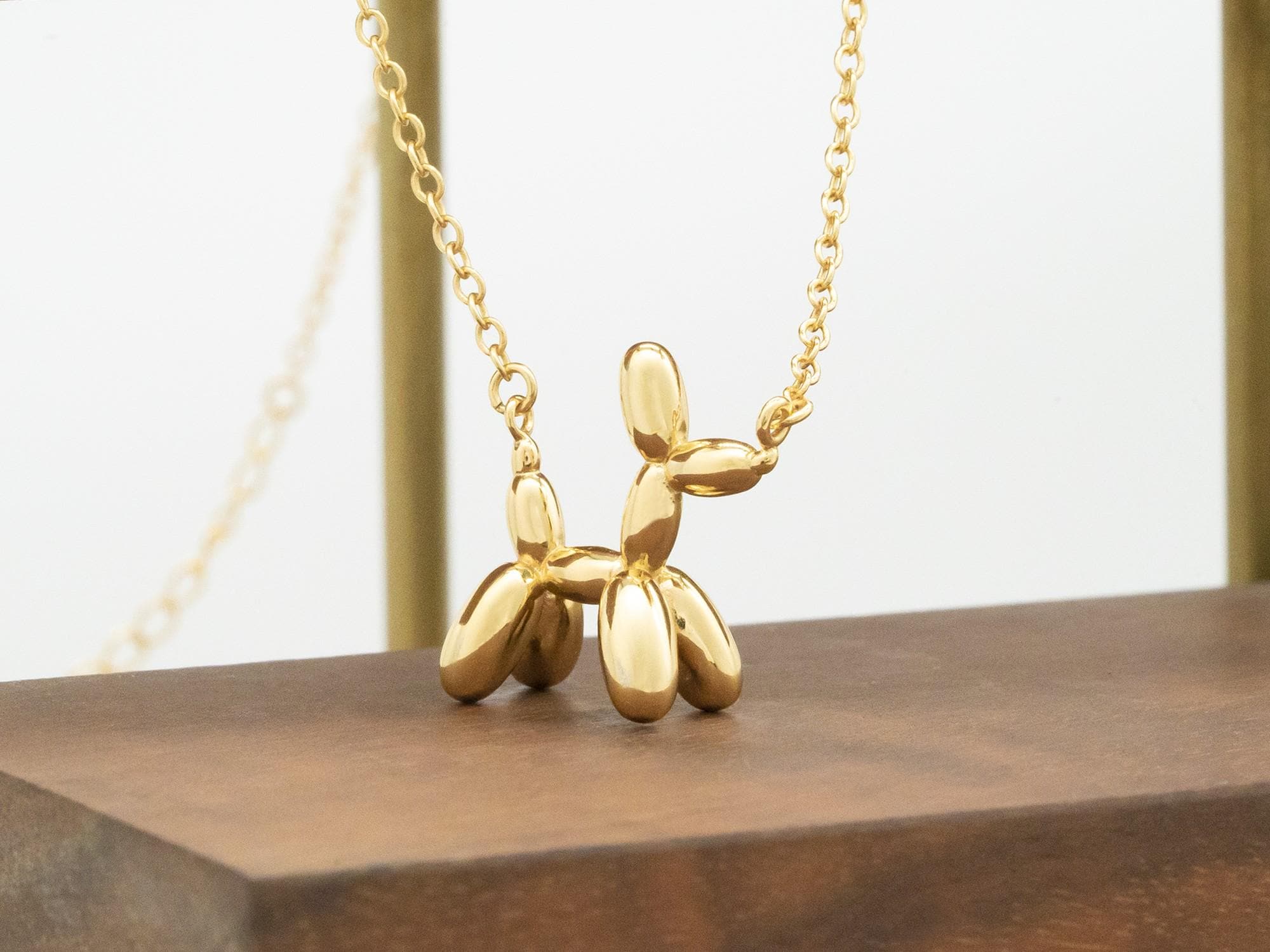 ghost balloon dogネックレス ghostのバルーンドッグ ネックレス(シルバー)