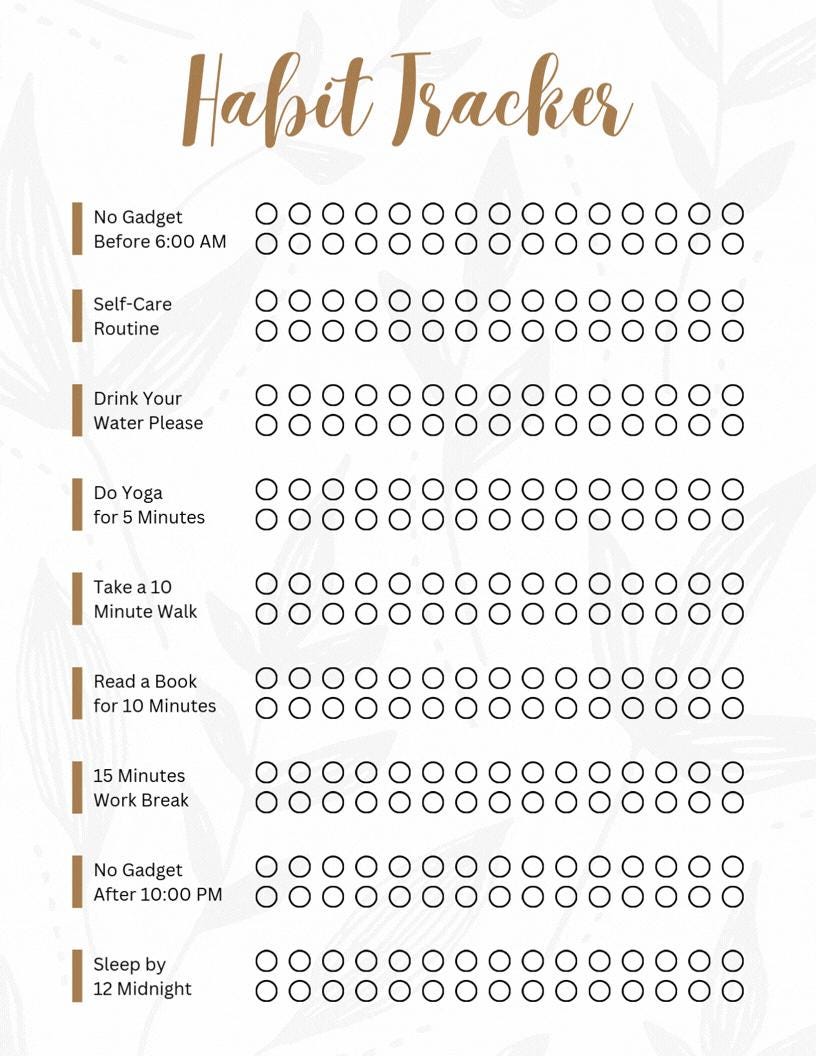 Monthly Workout & Habit Tracker | Printable Fitness Planner PDF - Etsy