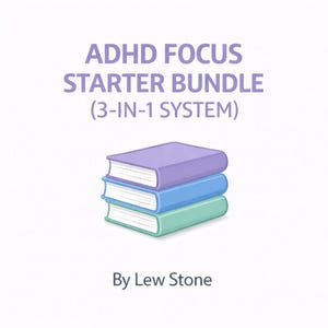 ADHD Focus Starter Bundle (3 Guides) | Task Paralysis, Focus & Reset System | ADHD Productivity PDF Toolkit