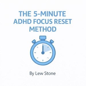 The 5-Minute ADHD Focus Reset  Stop Procrastination & Brain Fog  12 Page Digital Workbook  Neurodivergent Task Guide | Digital Guide Gallery