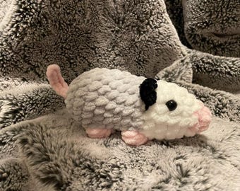 Crochet Stuffed Possum, Plushie, Handmade