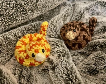 Handmade Crochet Snake | Mini Amigurumi Reptile Plush | Cozy Coiled Snake