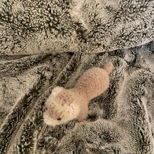 Mini Amigurumi Ferret – Albino or Sable Ferret Plushie - Handmade Custom Crochet Toy cinnamon