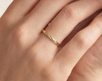 Custom Tiny Name Ring • Dainty Engraved Stacking Ring • Minimalist Jewellery • Skinny Ring • Gift for her