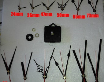 Quarz Uhrwerk komplett mit Händen und Befestigungen. Leises Lauffeger-Uhrwerk