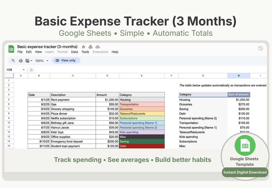Expense Tracker System Implementation Expense Tracking System for Budget Clarity | Simple & Basic Setup ...