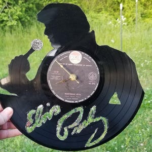 Handmade Elvis Presley Vinyl Record Clock