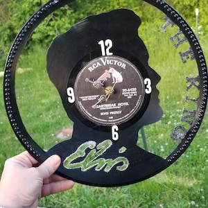 Handmade Elvis Presley Vinyl Record Clock