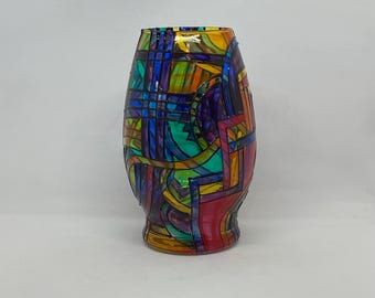 Brite, eclectic hand-painted diane bouquet vase, functional and decorative
