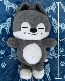 SKZOO Wolf Chan Plushie, Stray Kids Bang Chan Stuffed Animal, 50cm