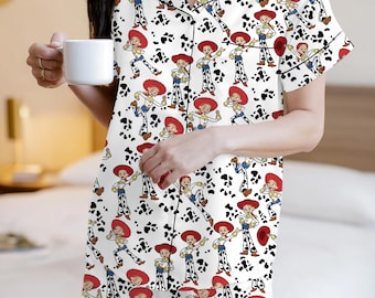 Toy Story Jessie Pajama Set, Cowgirl Disney Pjs, Cute Cartoon Sleepwear, Disney Trip Set, Disney Vacation Sleepwear, Gift for Disney Lover