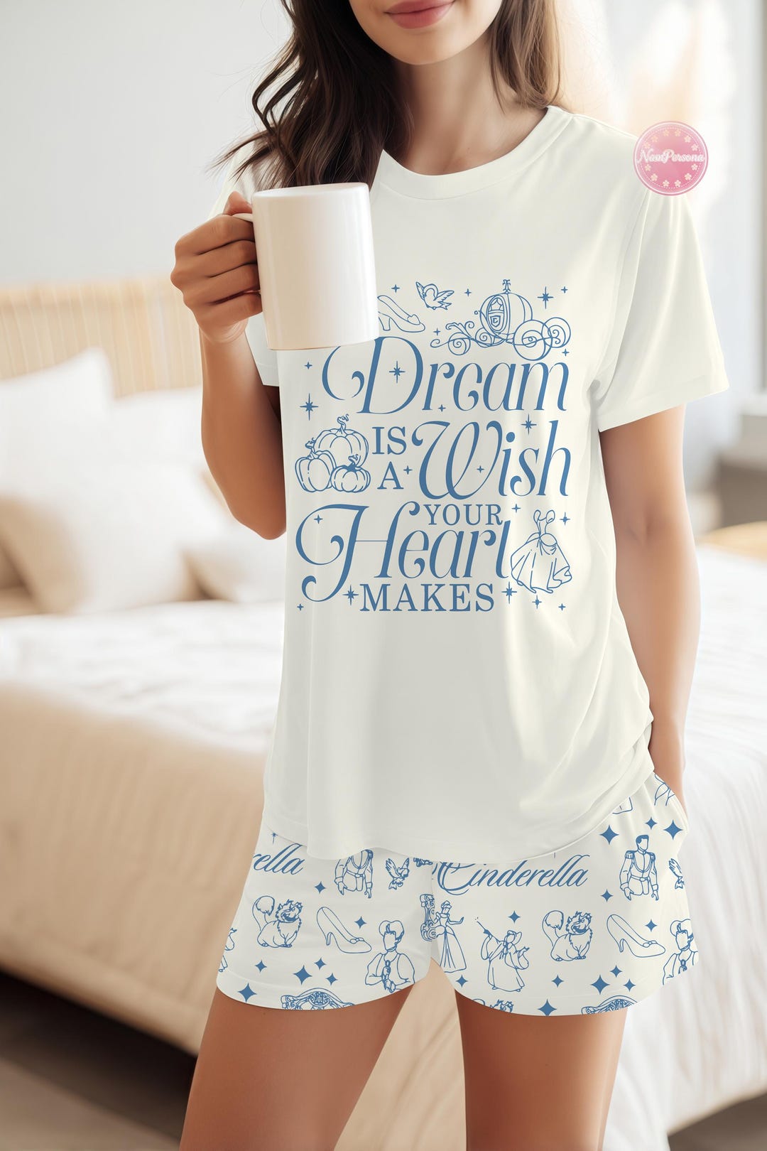 Disney A Dream is a Wish Your Heart Makes Pajama Set, Disney Cinderella ...