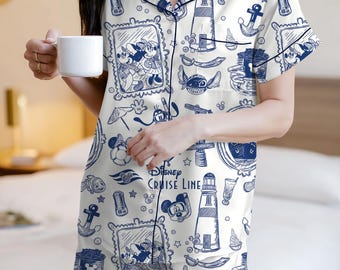 Disney Cruise Line Pajamas Set, Disney Cruise Pajamas Set, Disney Lovers Loungewear, Matching Family Cruise, Disney Vacation Set