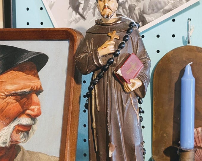 Antique Saint Francis Statue - Etsy