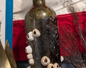 Authentic Barnacle Covered Wine Bottle