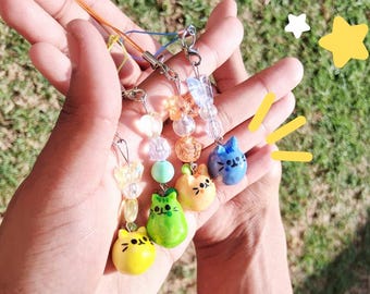 Fruity Cat Charm: Handmade Kawaii Fruit Felines
