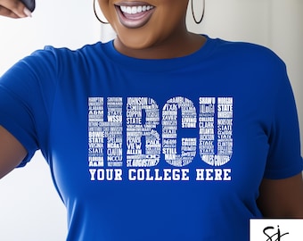HBCU PNG: zwart-witontwerp voor op maat gemaakte shirts (digitale download)