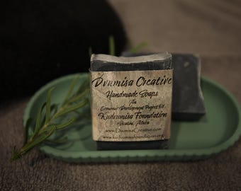 Handmade Marula Oil Soap - Tea Tree and Charcoal Facial Soap