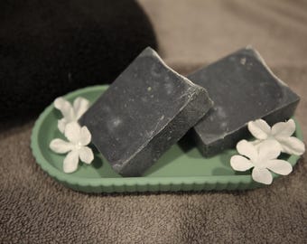 Handmade Marula Oil Soap - Tea Tree and Charcoal Facial Soap