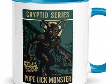 Tazza da caffè Pope Lick Monster: tazza in ceramica della serie Cryptid