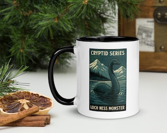 Taza de café del monstruo del Lago Ness: Taza de cerámica de la serie Cryptid
