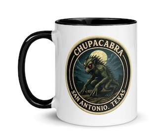 Tazza da caffè con stemma del Chupacabra / Design di San Antonio, Texas
