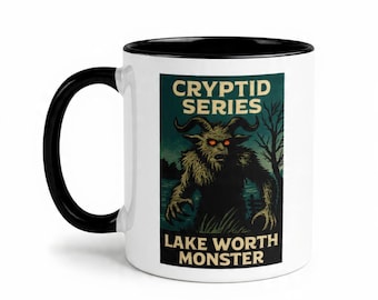 Tazza da caffè con mostro di Lake Worth - Tazza con criptide del Texas