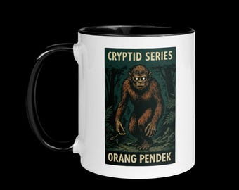 Taza de café Orang Pendek: Taza de cerámica de la serie Cryptid